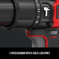 CRAFTSMAN 20-Volt Max 1/2-in Variable Speed Cordless Hammer Drill (2 Batteries Included And Charger Included)