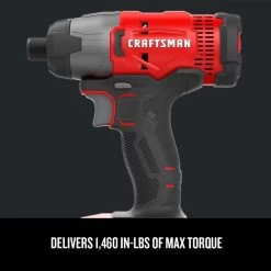 CRAFTSMAN 20-Volt Max Cordless Impact Driver (Charger And 2-Batteries Included) -CRAFTSMAN shop 1033803 14206628