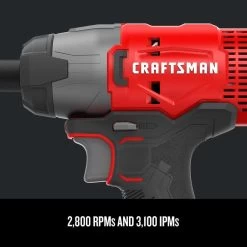 CRAFTSMAN 20-Volt Max Cordless Impact Driver (Charger And 2-Batteries Included) -CRAFTSMAN shop 1033803 14206629