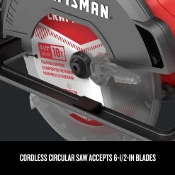 CRAFTSMAN 20-Volt MAX 6 1/2-in Cordless Circular Saw (Tool Only)