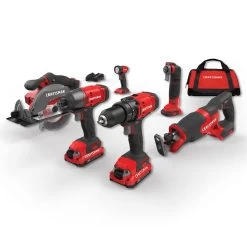 CRAFTSMAN 20-Volt Max 6-Tool Power Tool Combo Kit With Soft Case (2-Batteries Included And Charger Included) -CRAFTSMAN shop 1045303 09522307 001