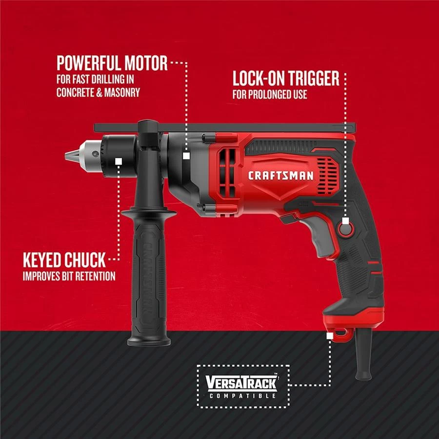 CRAFTSMAN 7 Amp 1/2-in Corded Hammer Drill 1 CRAFTSMAN 7 Amp 1/2-in Corded Hammer Drill