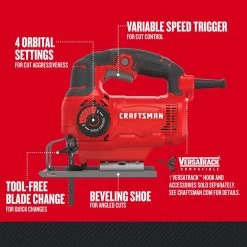 CRAFTSMAN 5 Amp Variable Speed Corded Jigsaw 14 CRAFTSMAN 5 Amp Variable Speed Corded Jigsaw -CRAFTSMAN shop 1046154 15699987