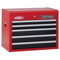 CRAFTSMAN 26-in W X 19.75-in H Red 5-Drawer Steel Tool Chest -CRAFTSMAN shop 1048606 09985699