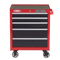CRAFTSMAN 26.5-in W X 34-in H 5-Drawer Steel Tool Cabinet (Red) -CRAFTSMAN shop 1048607 09985701