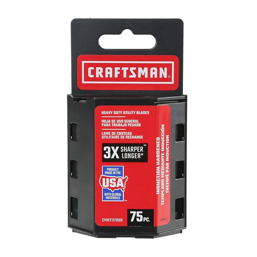 CRAFTSMAN Carbon Steel 3/4-in Utility Replacement Blade (75-Pack) 2 CRAFTSMAN Carbon Steel 3/4-in Utility Replacement Blade (75-Pack) - Image 2