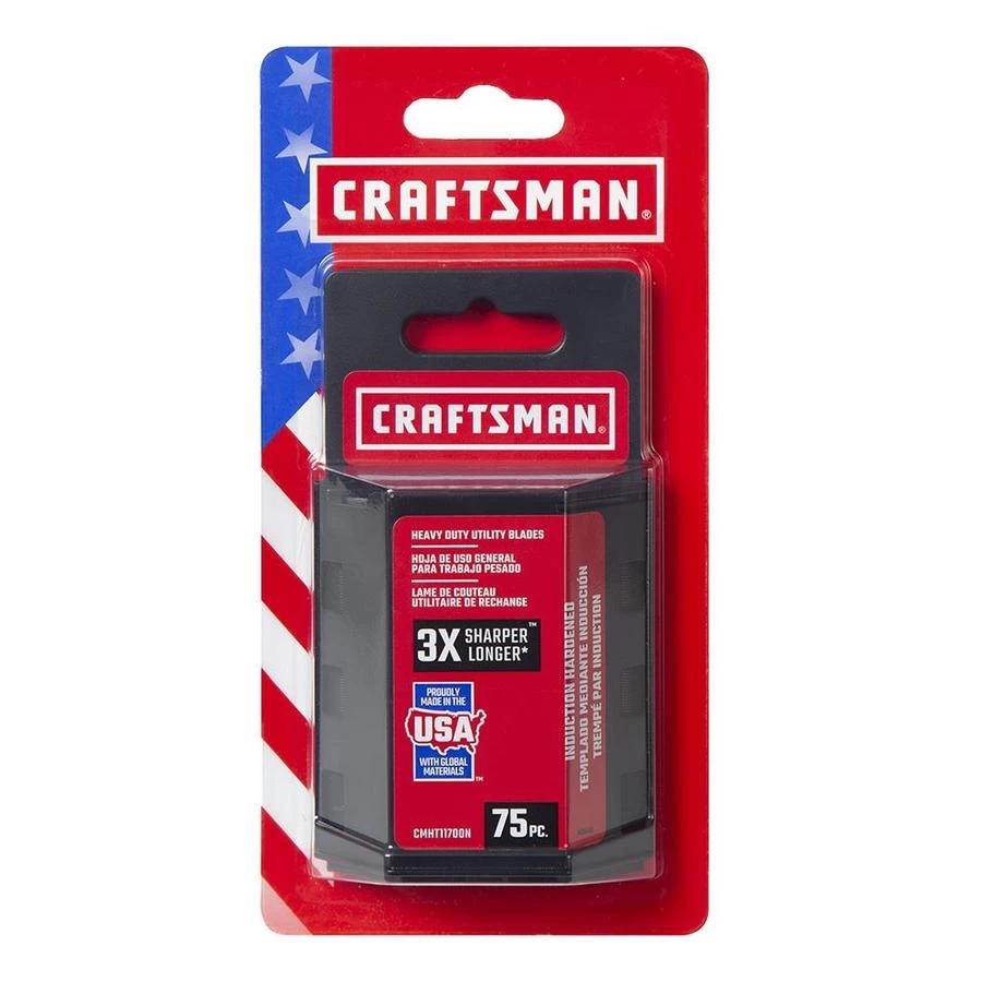 CRAFTSMAN Carbon Steel 3/4-in Utility Replacement Blade (75-Pack) 1 CRAFTSMAN Carbon Steel 3/4-in Utility Replacement Blade (75-Pack)