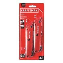 CRAFTSMAN 3/4-in 6-Blade Retractable Utility Knife With On Tool Blade Storage