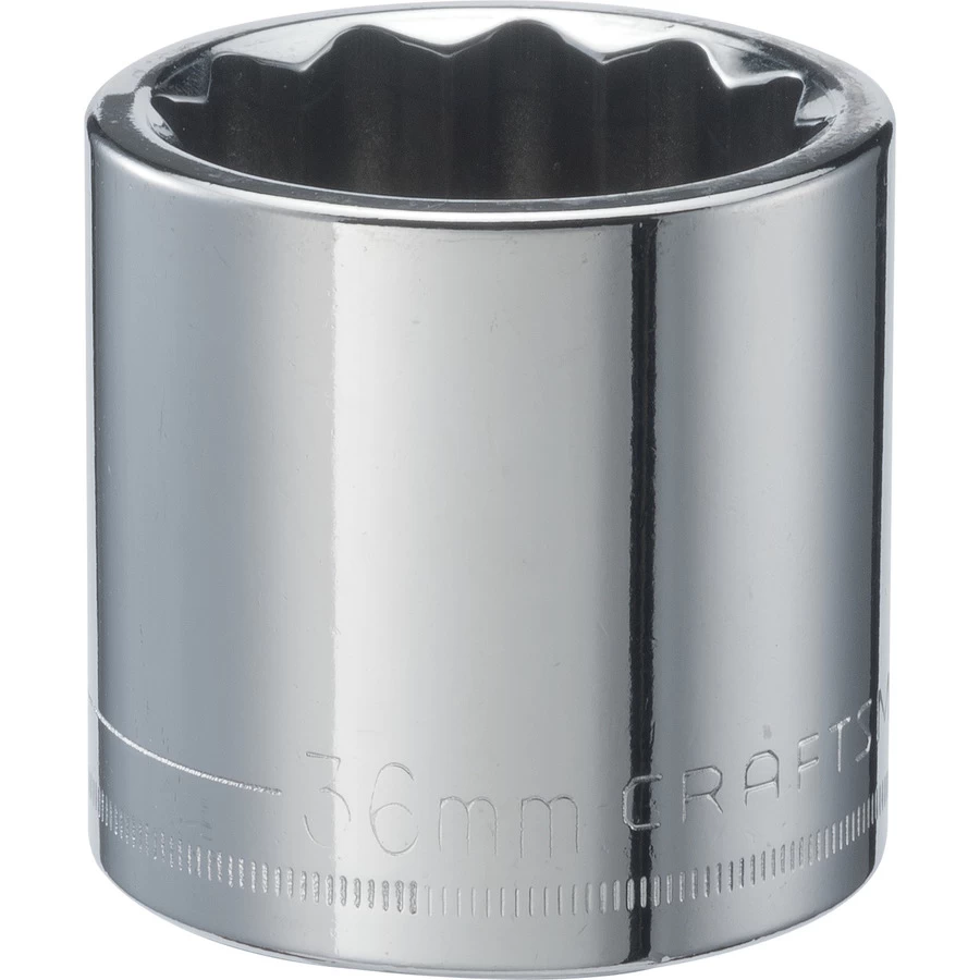 CRAFTSMAN Metric 1/2-in Drive 12-Point 36mm Shallow Socket 1 CRAFTSMAN Metric 1/2-in Drive 12-Point 36mm Shallow Socket