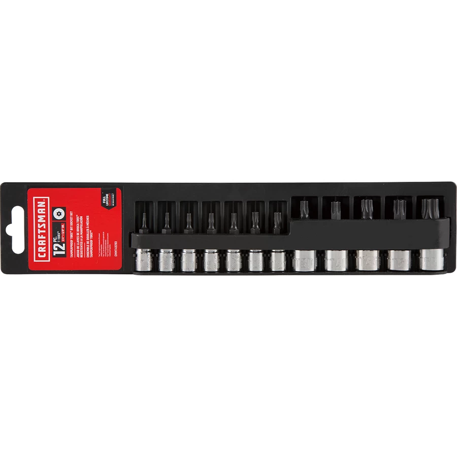 Craftsman 12-Piece 1/4-in And 3/8-in Drive Tamper-Proof Torx Bit Socket Set 2 Craftsman 12-Piece 1/4-in And 3/8-in Drive Tamper-Proof Torx Bit Socket Set - Image 2