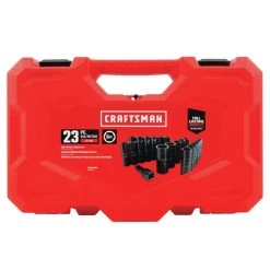 CRAFTSMAN 23-Piece 1/2-in Drive Deep 6-Point Standard And Metric Combination Impact Socket Set