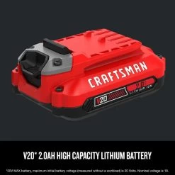 CRAFTSMAN 20-Volt MAX Lithium-Ion Battery (2-Pack) -CRAFTSMAN shop 1056452 12115660