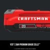 CRAFTSMAN 20-Volt MAX Lithium-Ion Battery (2-Pack)