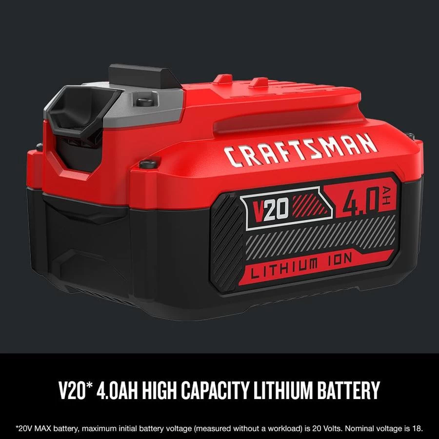CRAFTSMAN 20-Volt MAX 4Ah Lithium-Ion Battery 2 CRAFTSMAN 20-Volt MAX 4Ah Lithium-Ion Battery - Image 2