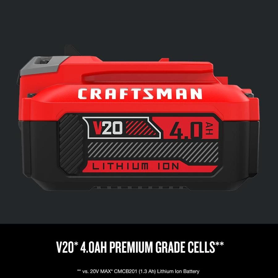 CRAFTSMAN 20-Volt MAX 4Ah Lithium-Ion Battery 1 CRAFTSMAN 20-Volt MAX 4Ah Lithium-Ion Battery