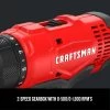 CRAFTSMAN 20-Volt Max 1/2-in Variable Speed Cordless Drill (2 -Batteries Included And Charger Included)