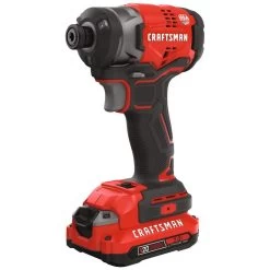 CRAFTSMAN 20-Volt Max Variable Speed Brushless Cordless Impact Driver (Charger And 2-Batteries Included) -CRAFTSMAN shop 1056462 14206549