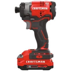 CRAFTSMAN 20-Volt Max Variable Speed Brushless Cordless Impact Driver (Charger And 2-Batteries Included) -CRAFTSMAN shop 1056462 14206550