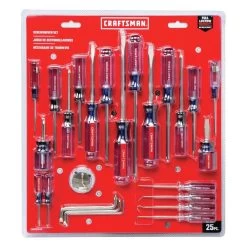 CRAFTSMAN Varied Phillips, Slotted, Square And TX Point Sizes-in Variety Pack Screwdriver