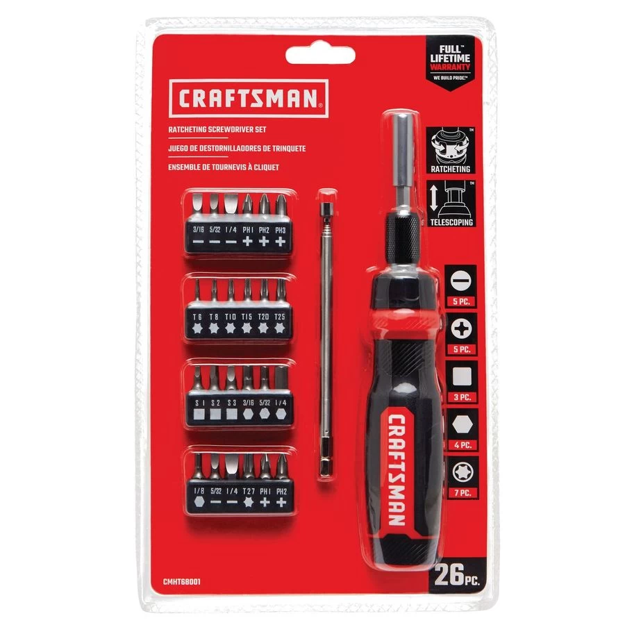 Craftsman 26-Piece Ratcheting Screwdriver Set - Multi-Bits 3 Craftsman 26-Piece Ratcheting Screwdriver Set - Multi-Bits - Image 3
