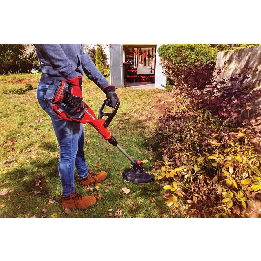 Craftsman Cordless String Trimmer - Automatic Feed Spool - Battery And Charger Included - 20-Volt 4 Craftsman Cordless String Trimmer - Automatic Feed Spool - Battery And Charger Included - 20-Volt - Image 4