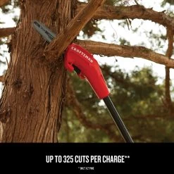 Craftsman Chainsaw With Extension Pole - 20 V - 4 AH - Red And Black -CRAFTSMAN shop 1130014 15160747