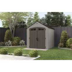 Craftsman Resin Shed - Grey/Brown - 7-ft W X 7-ft L - 46.7-sq. Ft. -CRAFTSMAN shop 1142408 44611065