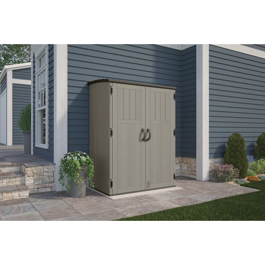 Craftsman Vertical Grey Resin Shed - 6-ft H X 5-ft W - 9.59-sq Ft 3 Craftsman Vertical Grey Resin Shed - 6-ft H X 5-ft W - 9.59-sq Ft - Image 3