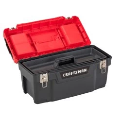 Craftsman 25-in Black/Red Plastic Lockable Tool Box -CRAFTSMAN shop 1419401 49653977