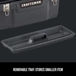 Craftsman 25-in Black/Red Plastic Lockable Tool Box -CRAFTSMAN shop 1419401 49654001