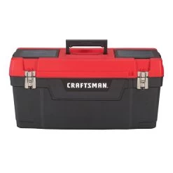 Craftsman 25-in Black/Red Plastic Lockable Tool Box -CRAFTSMAN shop 1419401 49654465 001