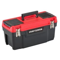 Craftsman 25-in Black/Red Plastic Lockable Tool Box