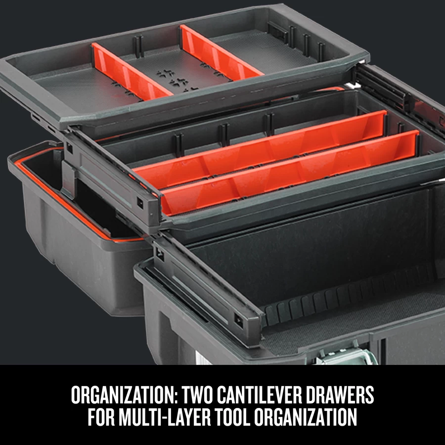 Craftsman 18-in Black Tool Box With Cantilever 5 Craftsman 18-in Black Tool Box With Cantilever - Image 5