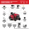 Craftsman T140- 18.5-HP- Single Cylinder - Foot Pedal Automatic- 46-in Cut Width Riding Lawn Mower