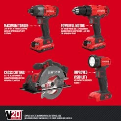 CRAFTSMAN V20 20-Volt Max 4-Tool Power Tool Combo Kit 14 CRAFTSMAN V20 20-Volt Max 4-Tool Power Tool Combo Kit -CRAFTSMAN shop 1519494 44916360