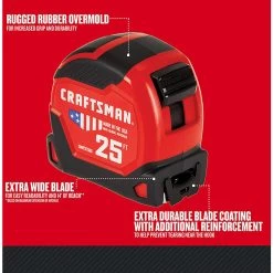 Craftsman ProReach 1-Pack 25-ft Measuring Tape 10 Craftsman ProReach 1-Pack 25-ft Measuring Tape -CRAFTSMAN shop 1528462 45348491