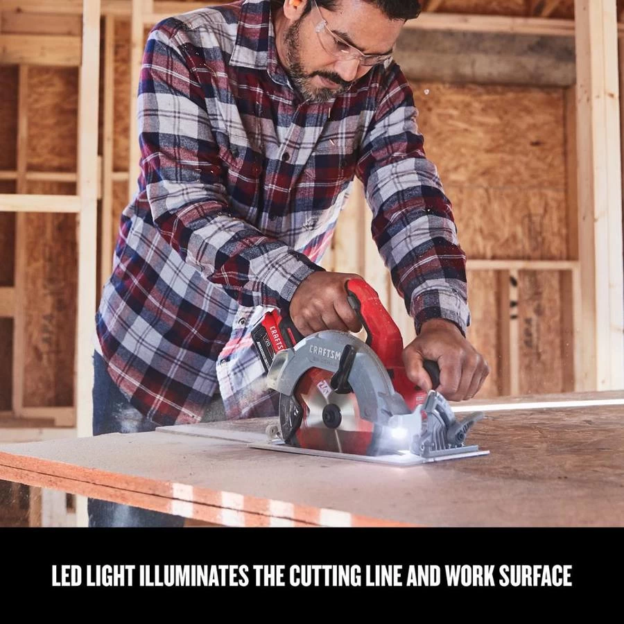 CRAFTSMAN 20V Max Brushless 7-1/4-in Circular Saw (Tool Only) 8 CRAFTSMAN 20V Max Brushless 7-1/4-in Circular Saw (Tool Only) - Image 8