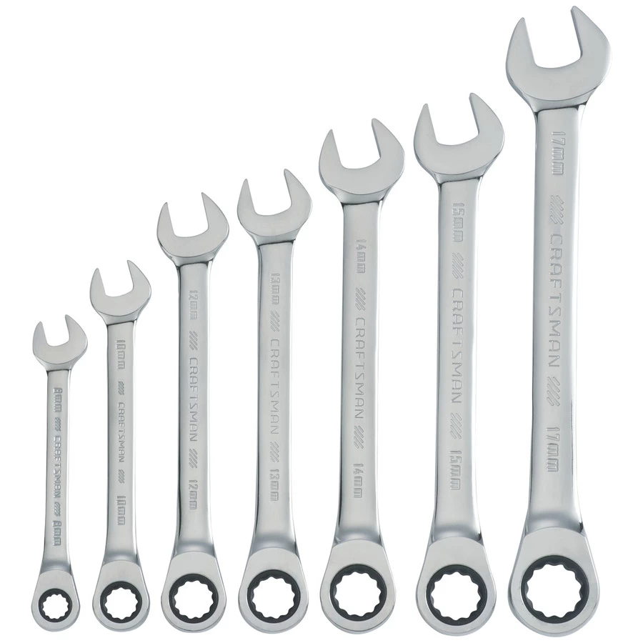 CRAFTSMAN 7-Piece 12-Point Metric Ratchet Wrench Set 4 CRAFTSMAN 7-Piece 12-Point Metric Ratchet Wrench Set - Image 4