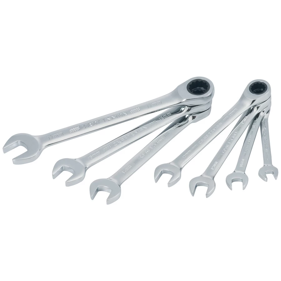 CRAFTSMAN 7-Piece 12-Point Metric Ratchet Wrench Set 5 CRAFTSMAN 7-Piece 12-Point Metric Ratchet Wrench Set - Image 5