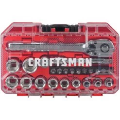 CRAFTSMAN 24-Piece Metric Polished Chrome Mechanics Tool Set -CRAFTSMAN shop 2130359 44125220