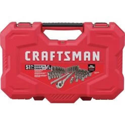 CRAFTSMAN GUN METAL 51-Piece Standard (SAE) Mechanic's Tool Set With Hard -CRAFTSMAN shop 997802 40033650