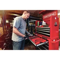 CRAFTSMAN GUN METAL 81-Piece Standard (SAE) Mechanic's Tool Set With Hard -CRAFTSMAN shop 997803 14206476