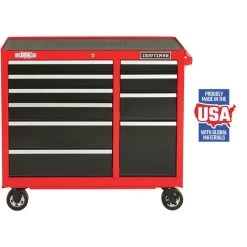 CRAFTSMAN 41-in W X 37.5-in H 10-Drawer Steel Tool Cabinet (Red) -CRAFTSMAN shop 997953 09047286 001