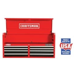 CRAFTSMAN 52-in W X 24.5-in H - 8 Drawer Steel Tool Chest (Red)