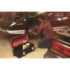Craftsman 26-in Red And Black Plastic Professional Tool Box -CRAFTSMAN shop 997960 11979898